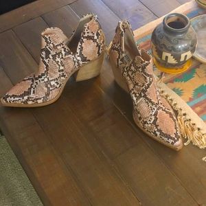 Snakeskin Steve Madden Booties